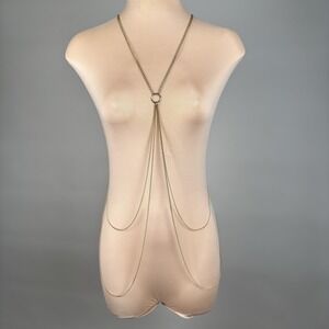 Gold Tone Body Chain with additional Pendant Accessories